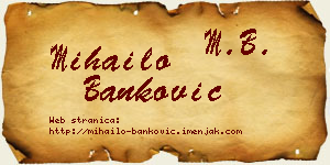 Mihailo Banković vizit kartica